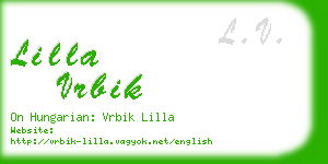 lilla vrbik business card